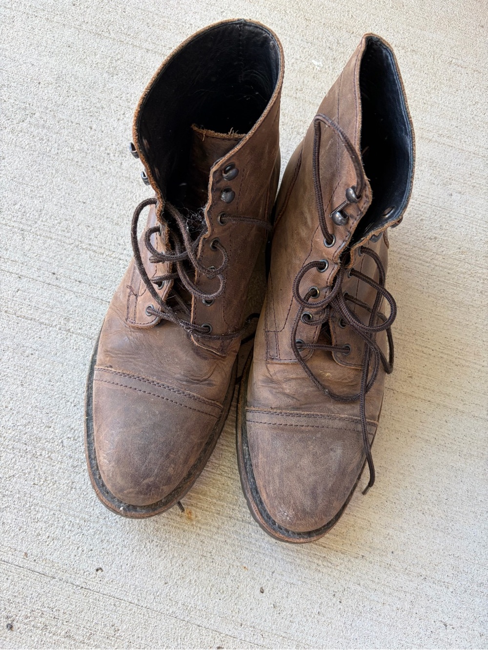 Thursday Boot Company Brown Leather Lace-Up Ankle Boots